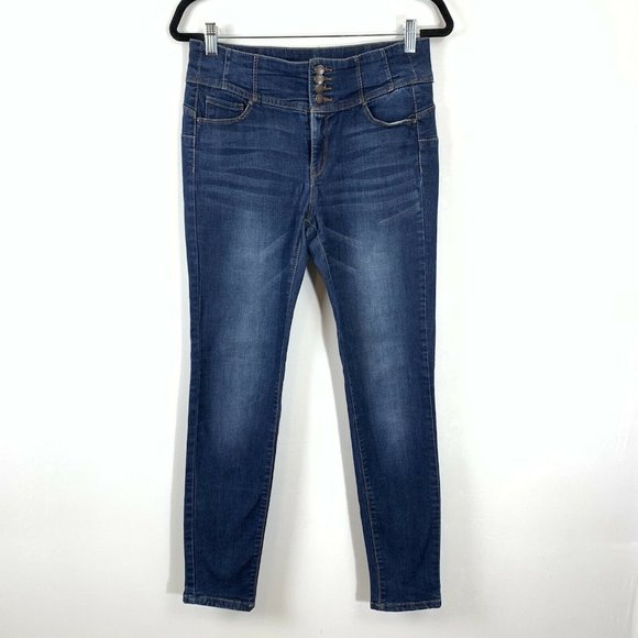 Wax Jean Tummy That Im Beautiful Size 7 Juniors Highwaist Skinny Jeans - Picture 2 of 8